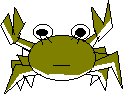 green cartoon crab